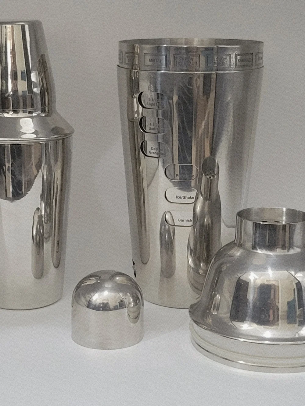 Dial-A-Drink Stainless Steel Cocktail Shaker with Recipe Guide - Silver